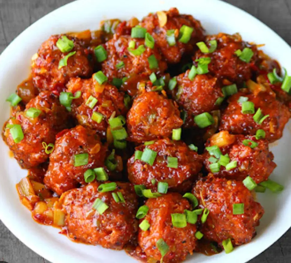 Authentic Vegetable Manchurian at Dosa Kingdom in Calgary